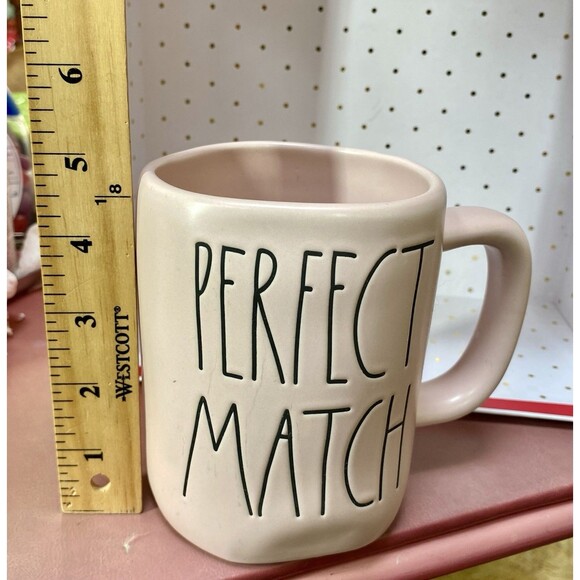 Rae Dunn Artisan Collection PERFECT MATCH Pink Salmon Coffee Mug Cup Decor - Picture 7 of 7